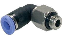  Swivel coupling with cylindrical thread and ball bearing