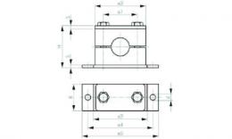 Dessin de construction de pince pour tuyau