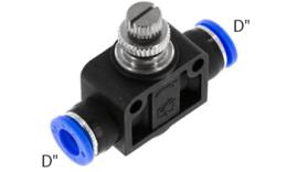 Vanne de commande de vitesse en ligne pour tuyau en pouce - Dimensions