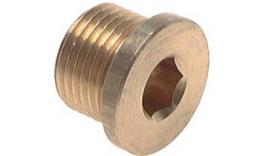 Plug with hexagon socket and BSPT thread Brass