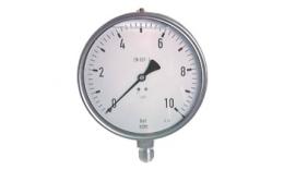 Glycerine pressure gauge vertical Ø 160 mm, chemical version, class 1.0