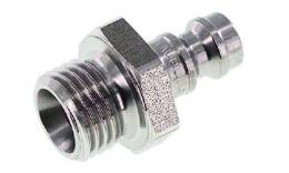 Plug-in nipple NW5 external thread stainless steel