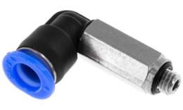 Acoplamento push-in de joelho longo com O-ring, 6mm, M5, mini