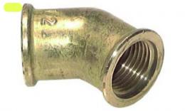 Knee 45 internal wire pn 16 - brass