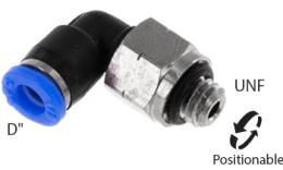 Acoplamiento L-Insert con rosca UNF para manguera de pulgada - Dimensiones