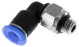 Knie push-in inschroefkoppeling O-ring, 4mm, M6, mini Knie push-in inschroefkoppeling O-ring, 4mm, M6, mini