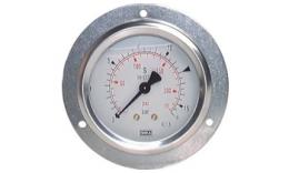 Glycerine built-in manometer with large front ring for installing switch panels, class 1.6 / 1.0