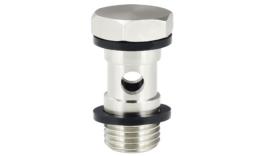 Banjo bolt single, male thread, Nickel-plated brass