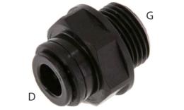 Push-in straight coupling push-in food, O-ring - dimensions
