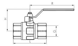 Ball valves for drinking water. Drawing