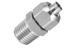 Straight touch fittings, conical thread - stainless steel
