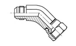 Disegno Ginocchio avvitabile a 45° con filettatura JIC Disegno Ginocchio avvitabile a 45° con filettatura JIC