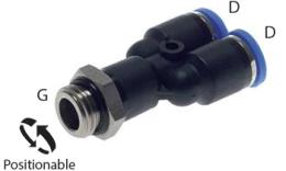 Y push-in screw-in coupling O-ring - dimensions Y push-in screw-in coupling O-ring - dimensions