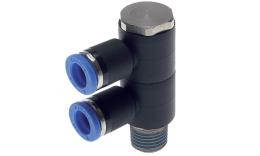 Knee banjo divider 2-pos conical thread