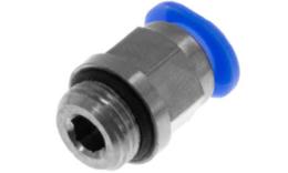Rechte push-in inschroefkoppeling, 6mm, met O-ring, mini