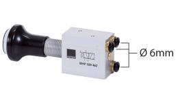 Ręczny zawór push-pull 3-2 z resetem pneumatycznym, 6mm