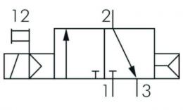 Festo 3-2 Straße - NC - Switch -Symbol