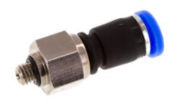 Acoplamento plug-in com rosca cilíndrica e rolamento de esferas