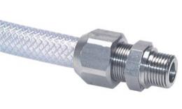 Straight screw-in coupling for stainless steel braided hose