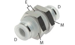 Bulkhead couplings, PP Bulkhead couplings, PP