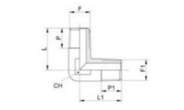 Dimensions genou avec filetage extérieur