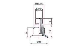 Flacher Saugnapf um VC25s