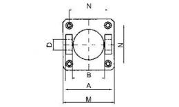 Rear hinge female ISO 15552 drawing