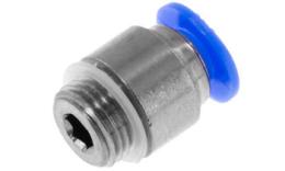 Accouplement droit à visser enfichable, 4mm, M8 x 0,75, raccord fileté fin, mini