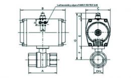 Robinet à boisseau sphérique MSV double effet avec filetage de gaz dessin_ Zone de dessin 1