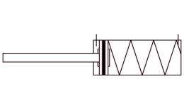 Symbol single acting rear spring - magnetic