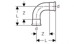 Pneuparts  Bend 90 drücken