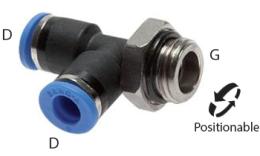 L push-in inschroefkoppeling O-ring - afmetingen L push-in inschroefkoppeling O-ring - afmetingen