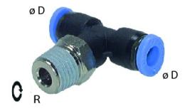 TE push-in fittings inch hose can be positioned