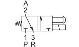 Electrically operated 3/2 valve (immediately operated)