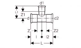 Pneuparts Steigungs-T-Stück