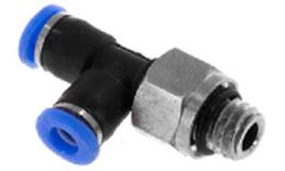 Złączka śrubowa L z O-ringiem, 3mm, M6, mini