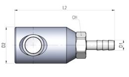 Veiligheidskoppeling DN8, slangpilaar drawing