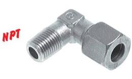 Elbow screw in cutting ring coupling, NPT thread Galvanized steel