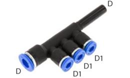 IPS - 4 pos T verdeler steel insteek - afmetingen IPS - 4 pos T verdeler steel insteek - afmetingen