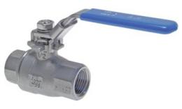 2-piece stainless steel ball valves with full passage to 63 bar