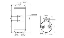 Aluminum boiler 15 L - Drawing