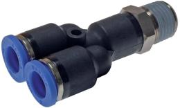 Y push-in screw-in coupling conical thread