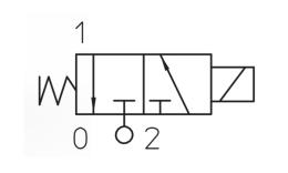 3-2 Way Solenoid Valve - NC Direct Acting - Icon