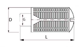 Tekening Geluiddemper Kunststof S18