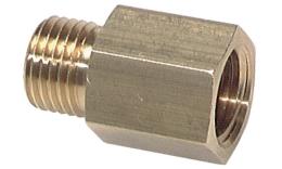 Thread extension with straight external and internal thread Brass