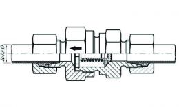 Check valve with cutting ring connection drawing