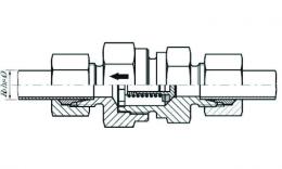 Rückschlagventil mit Schneidringanschlusszeichnung