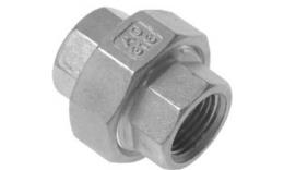 Three-part couplings with internal thread conical stainless steel