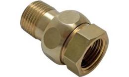 Three-part couplings with inner and outer thread-conical sealing Brass