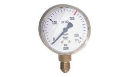 Welding technology pressure gauge Ø 63 mm, class 2.5 oil and grease-free for oxygen